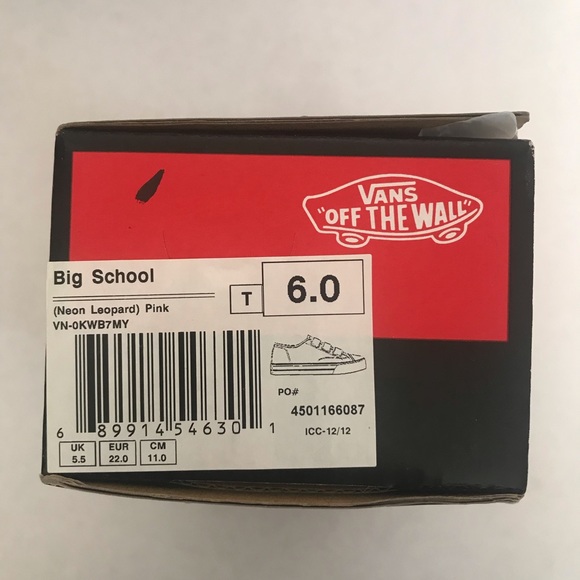 Vans Hot Pink Leopard Print Toddler Shoes - Picture 7 of 7